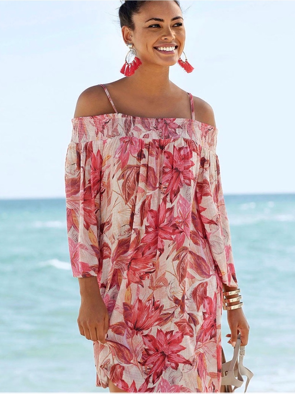 Lascana NWT Floral Off-Shoulder Sundress